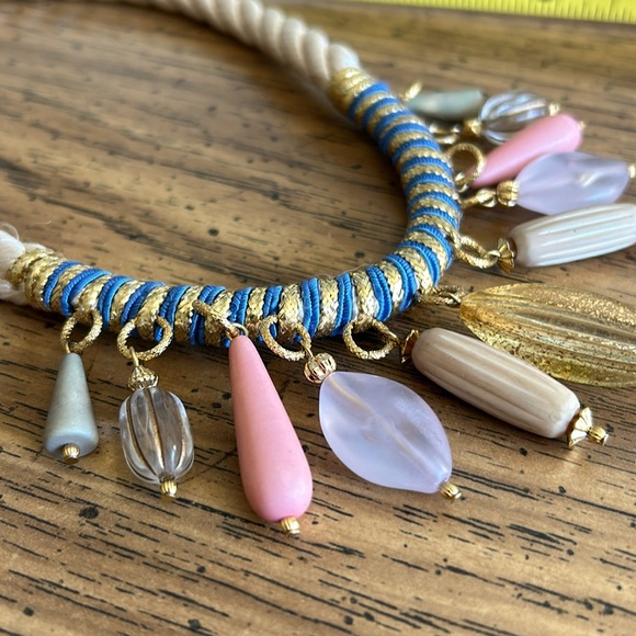 Vintage Egyptian Look Rope Charm Necklace - Picture 12 of 13